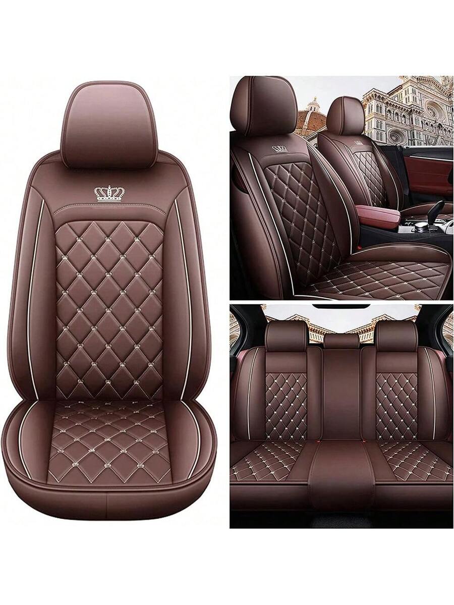 Leather Car Seat Covers Full Set Universal - Capa de Assento de Carro em