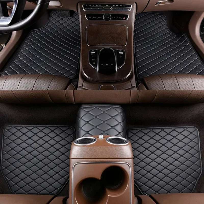Car Floor Mats Universal Waterproof Leather - Tapetes de carro 5 peças couro
