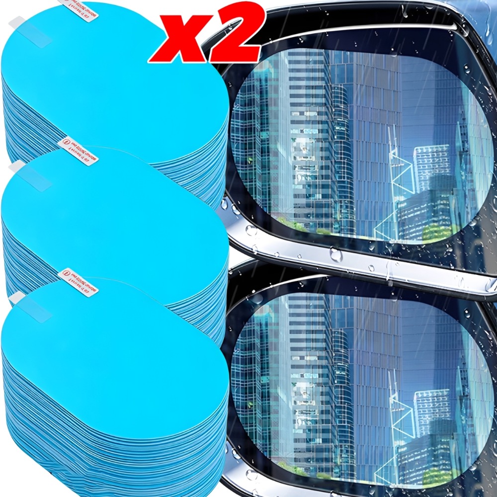 Anti Glare Car Rearview Mirror Film - 2/1 Peças Película Protetora Universal Antiembaçante,