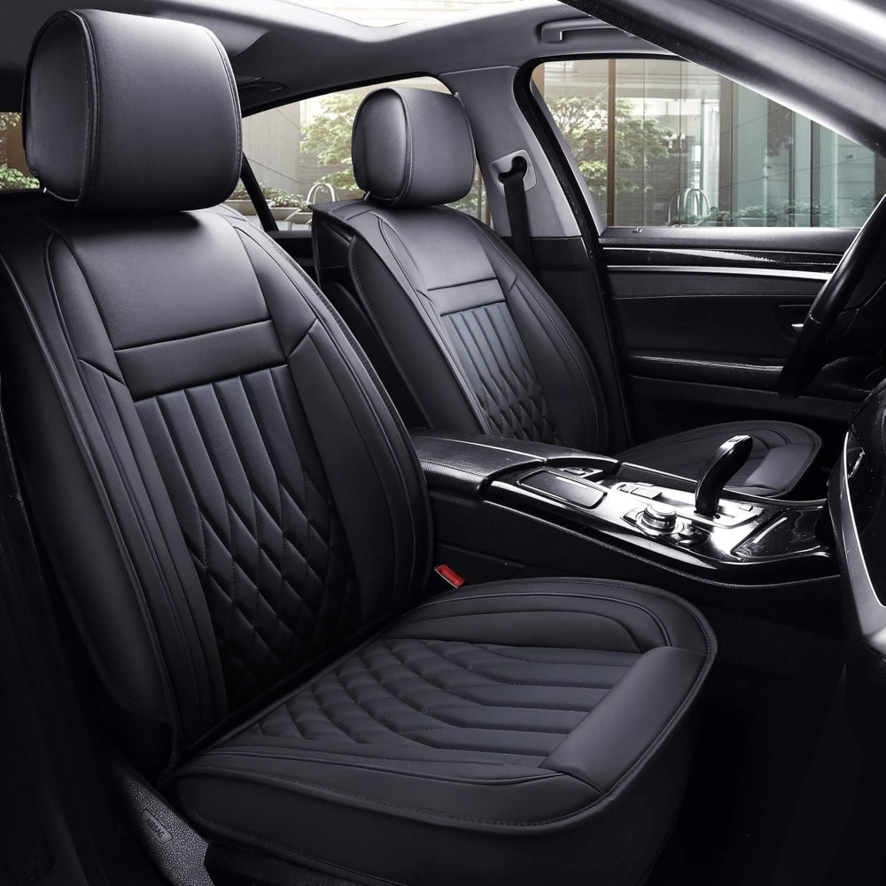 Leather Car Seat Covers Full Set Universal - 5 peças capas de assento de
