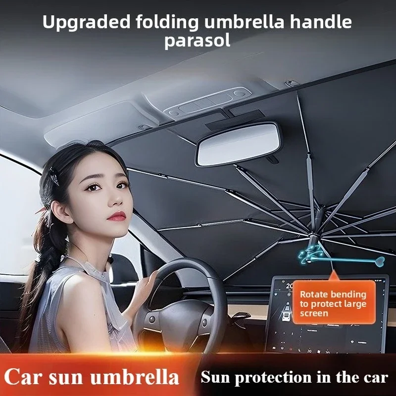Car Sunshade Windshield Umbrella Foldable - Sombrinha para Carro, Protetor Solar para