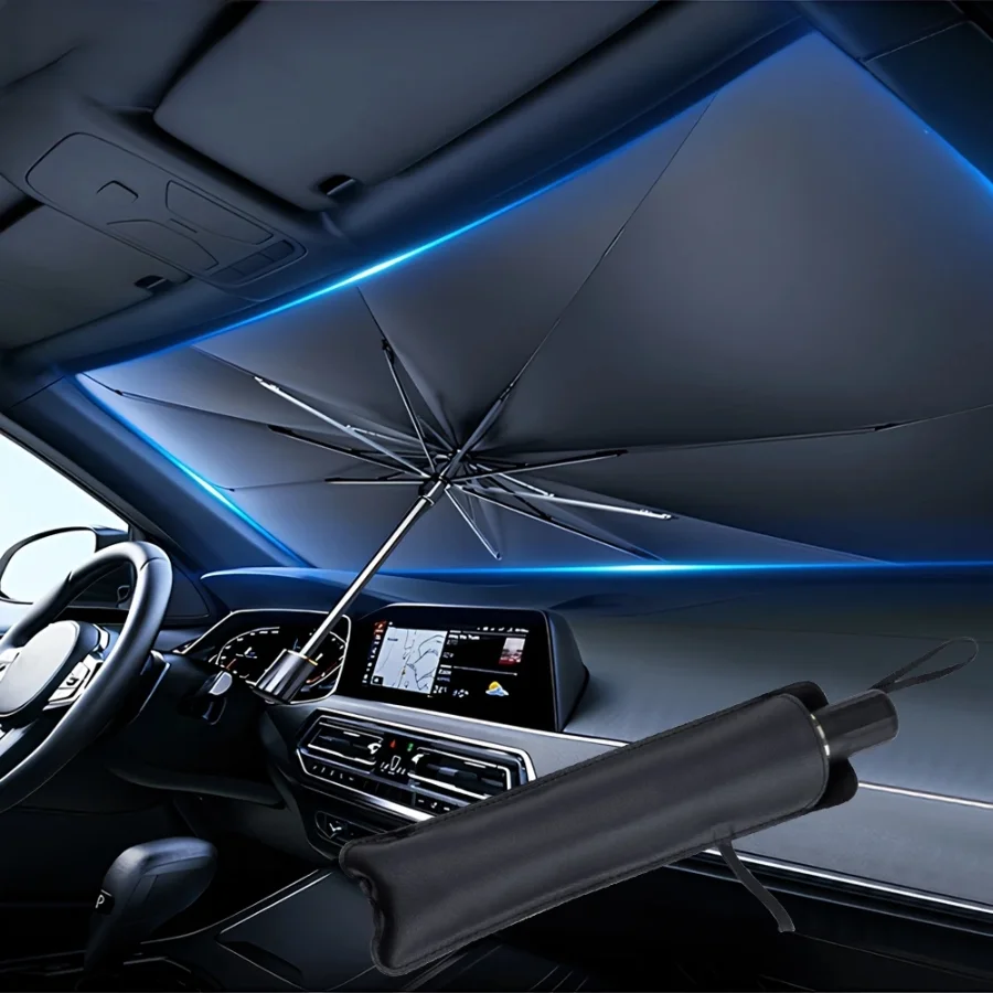 Car Sunshade Windshield Umbrella Foldable - Protetores de Sol para Para-brisa de