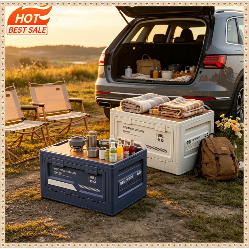 Car Trunk Organizer Foldable Storage Box - Caixa de Armazenamento Externa Dobrável para