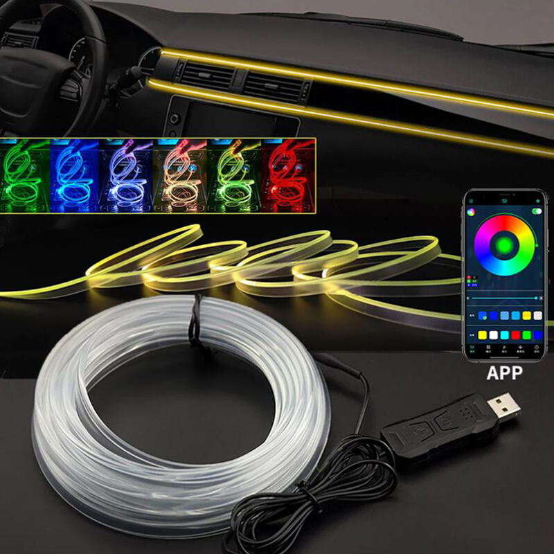 Led Ambient Interior Car Lights App Control - Interior do carro atmosfera luz ambiente