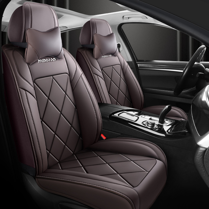 Leather Car Seat Covers Full Set Universal - Capas universais confortáveis para assento de