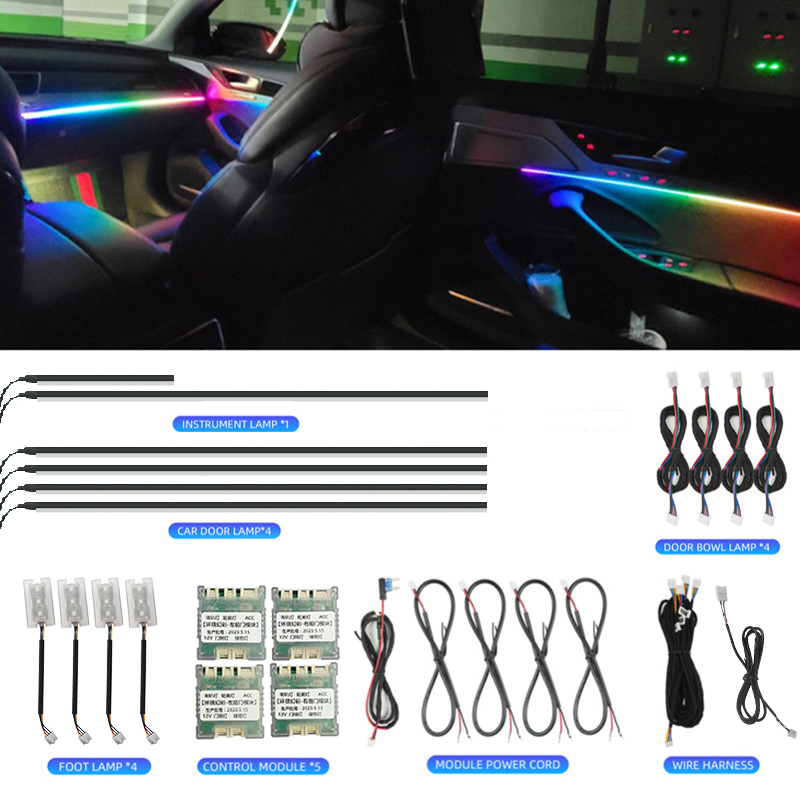 Led Ambient Interior Car Lights App Control - Luzes Ambientais LED para Interior de