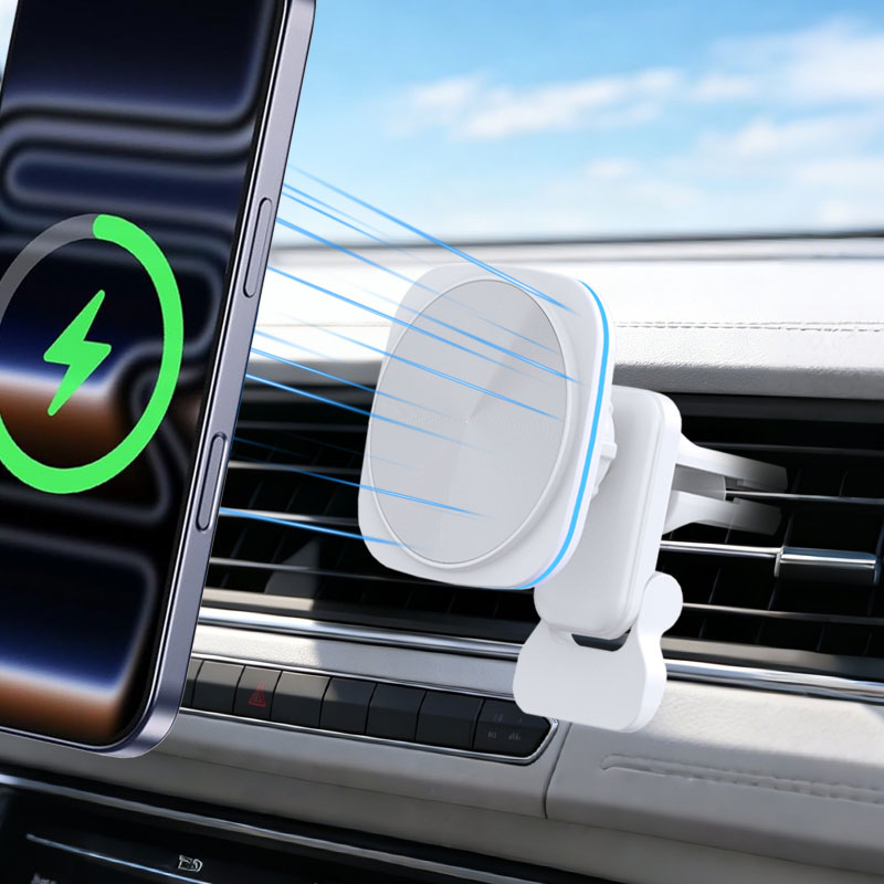 Magnetic Phone Holder For Car Vent - Carregador Magnético Sem Fio 15W para