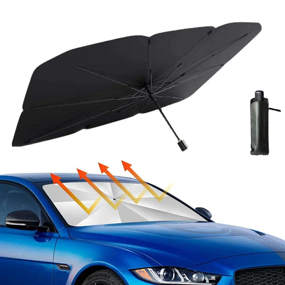 Car Sunshade Windshield Umbrella Foldable - Guarda-sol portátil para carro, para-brisa, com