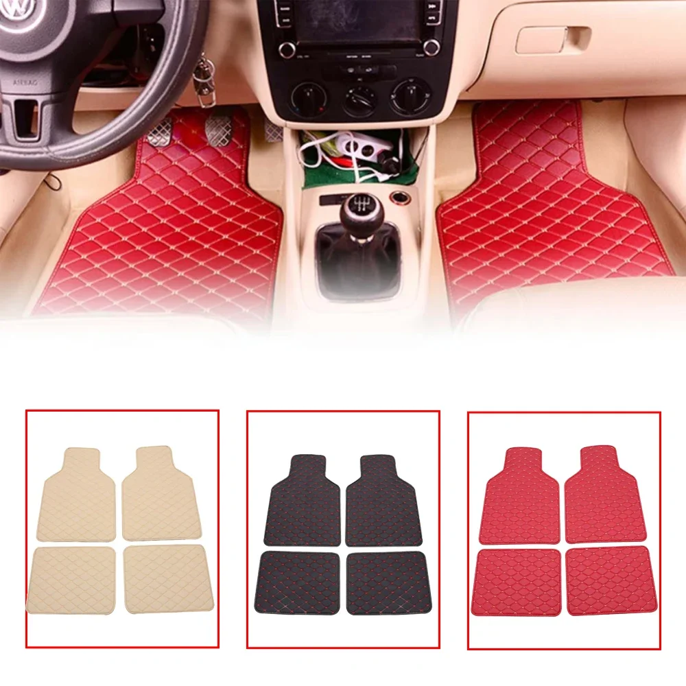 Car Floor Mats Universal Waterproof Leather - Tapetes para Carro 4PCS Universais em