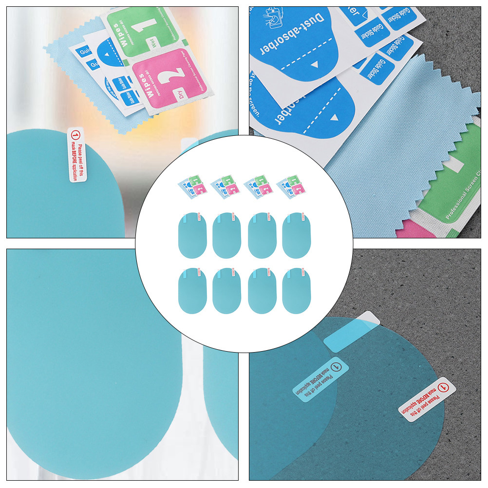 Anti Glare Car Rearview Mirror Film - 4 Pares de Películas Protetoras para