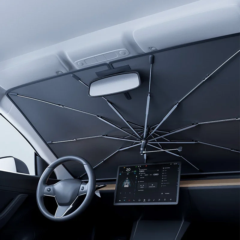 Car Sunshade Windshield Umbrella Foldable - Guarda-sol para Carro, Protetor Solar para