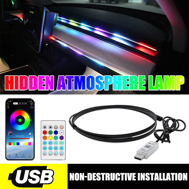 Led Ambient Interior Car Lights App Control - Carro led luz ambiente 64 cores