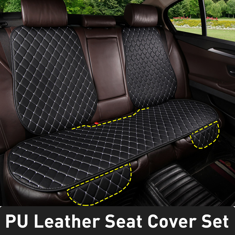Leather Car Seat Covers Full Set Universal - Capas de assento de carro em