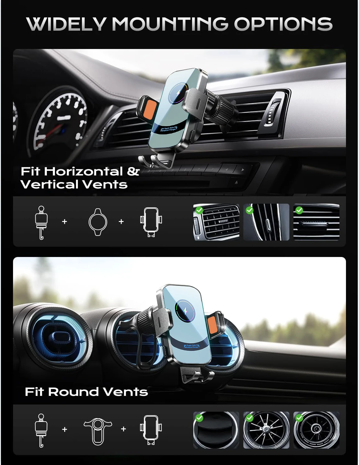 Uyuxio carregador de carro sem - Magnetic Phone Holder For Car Vent avaliação e preço