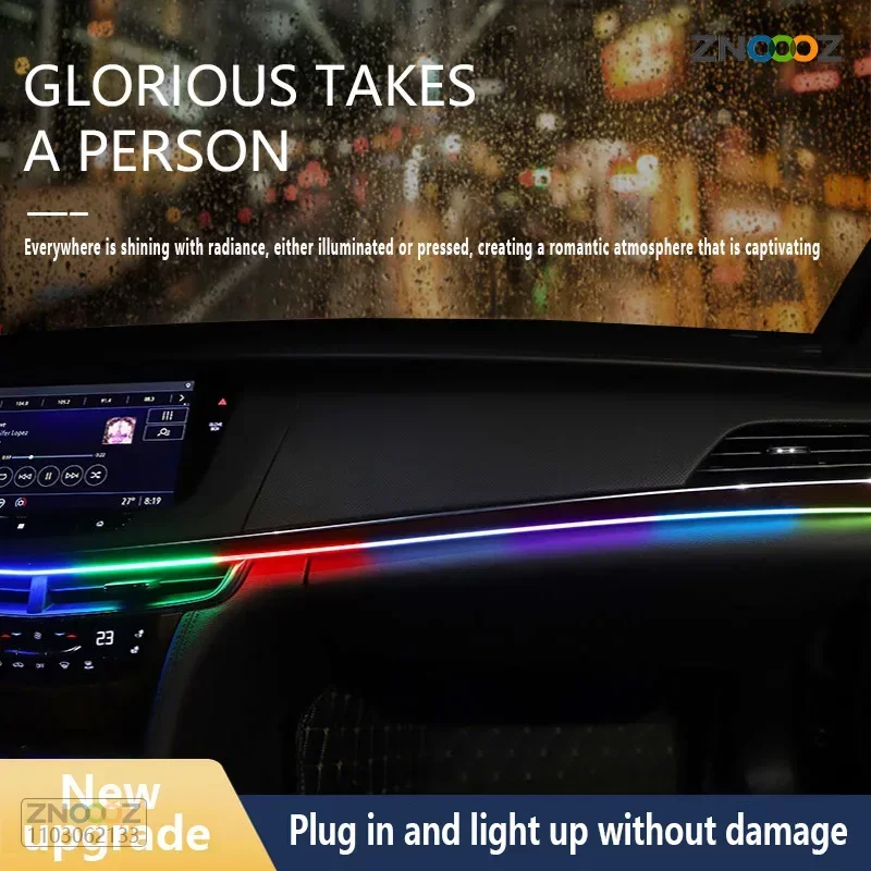 ZNOOOZ-Interior do carro RGB L - Led Ambient Interior Car Lights App Control avaliação e preço