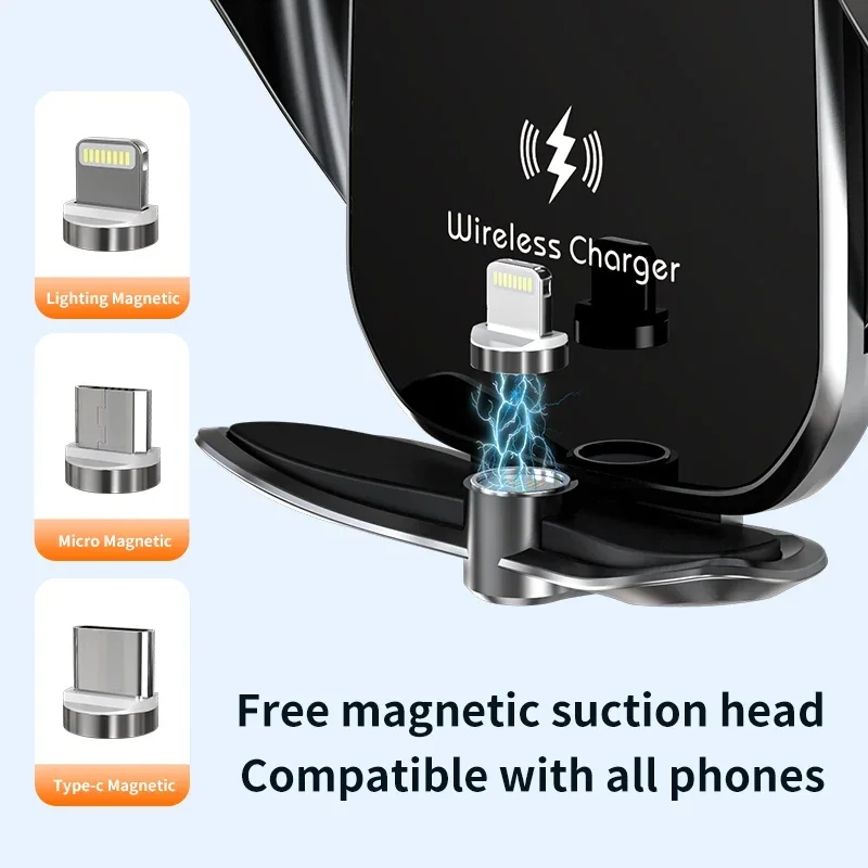 VIKEFON-carregador de carro se - Wireless Car Charger Mount Fast Charging avaliação e preço