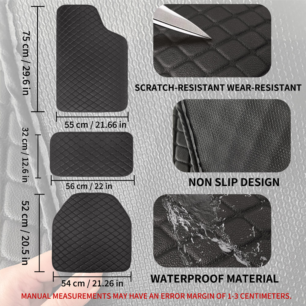 Tapetes de Carro Universais em - Car Floor Mats Universal Waterproof Leather avaliação e preço