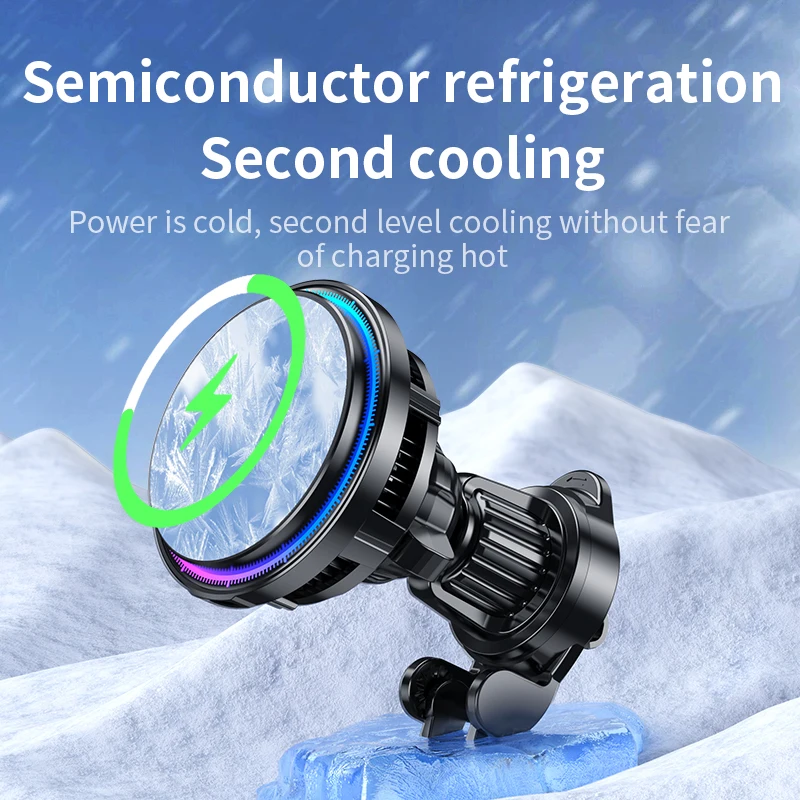 Ice Cooling magnético carregad - Wireless Car Charger Mount Fast Charging avaliação e preço
