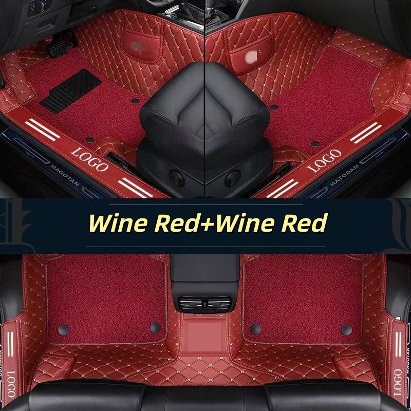 Tapetes de Carro de Luxo em Co - Car Floor Mats Universal Waterproof Leather avaliação e preço
