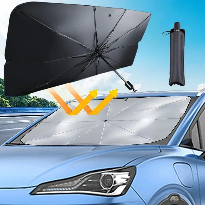 Protetor Solar para Para-brisa - Car Sunshade Windshield Umbrella Foldable avaliação e preço