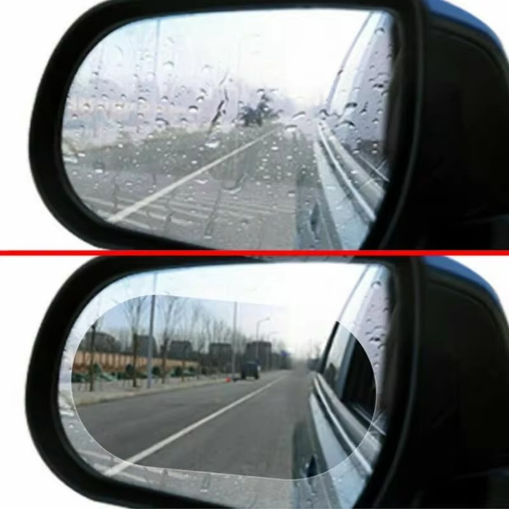 2/1 Peças Película Protetora U - Anti Glare Car Rearview Mirror Film avaliação e preço