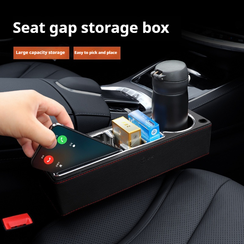 PU Leather Car Seat Gap Filler - Seat Gap Filler Organizer With Usb Charger avaliação e preço