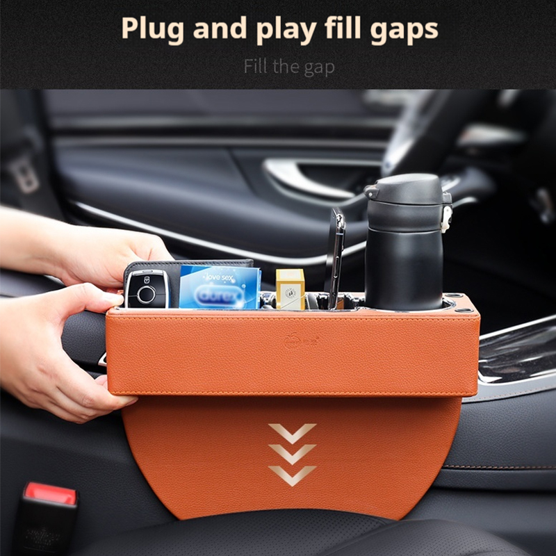 PU Leather Car Seat Gap Filler - Seat Gap Filler Organizer With Usb Charger avaliação e preço