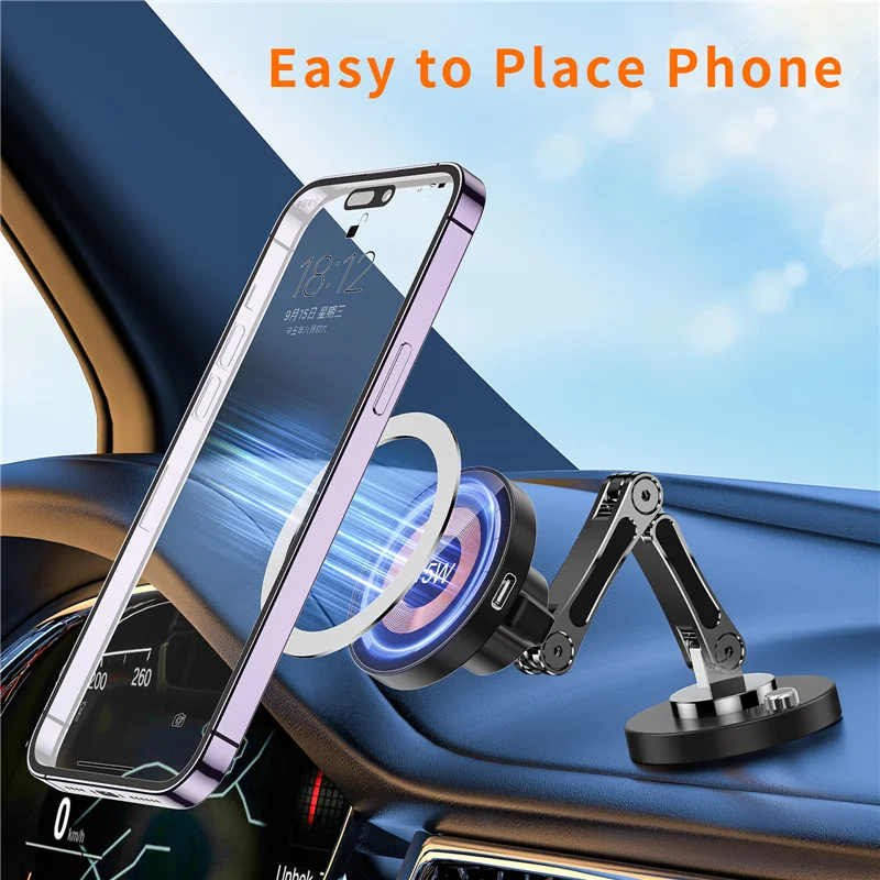 Suporte magnético do carregado - Wireless Car Charger Mount Fast Charging avaliação e preço