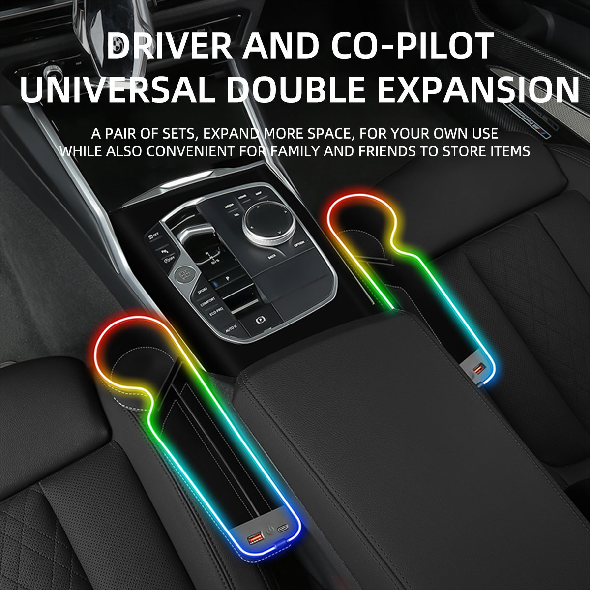 Organizador de Espaço entre As - Seat Gap Filler Organizer With Usb Charger avaliação e preço