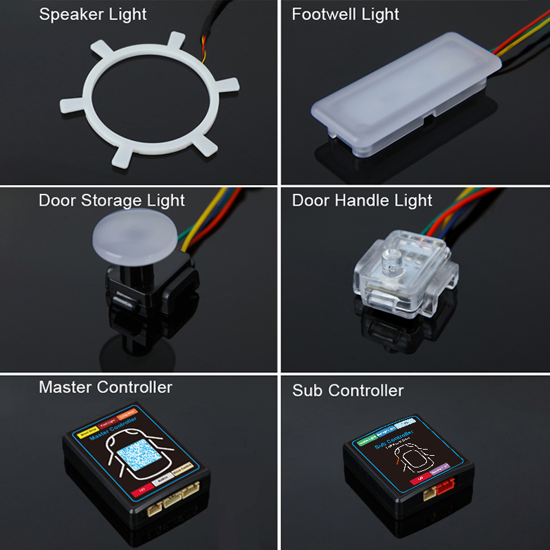 Kit de Luzes LED Dinâmicas RGB - Led Ambient Interior Car Lights App Control avaliação e preço