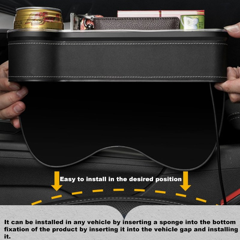 Caixa de armazenamento de fend - Seat Gap Filler Organizer With Usb Charger avaliação e preço