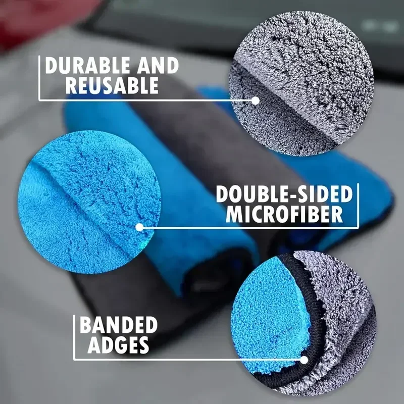 Toalha de limpeza de microfibr - Microfiber Car Drying Towel Super Absorbent avaliação e preço