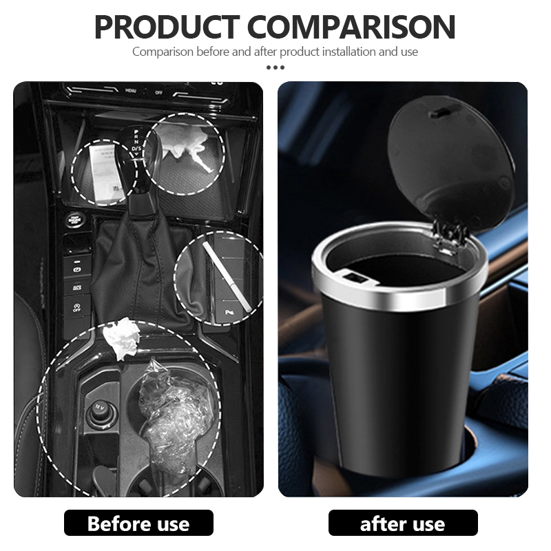 Lixeira de Carro Mini Impermeá - Waterproof Car Trash Can With Lid avaliação e preço