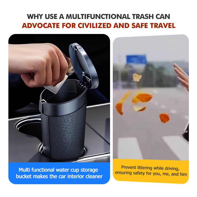 Lixeira Automotiva Durável e I - Waterproof Car Trash Can With Lid avaliação e preço
