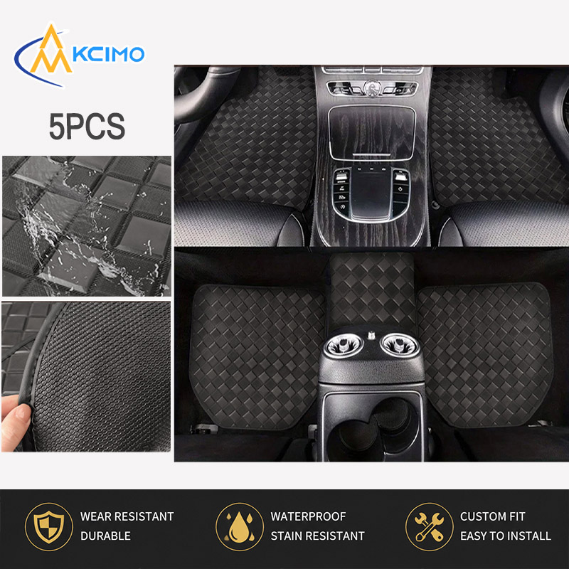 5 peças de tapetes de carro em - Car Floor Mats Universal Waterproof Leather avaliação e preço
