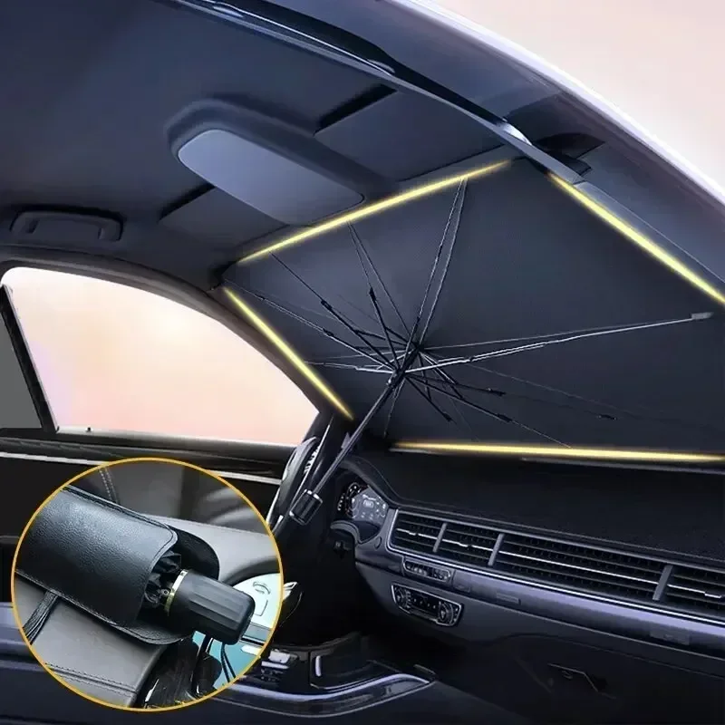 Protetores de Sol Dobráveis pa - Car Sunshade Windshield Umbrella Foldable avaliação e preço
