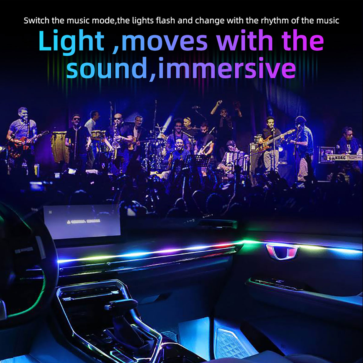 6/10 em 1 carro led luzes ambi - Led Ambient Interior Car Lights App Control avaliação e preço
