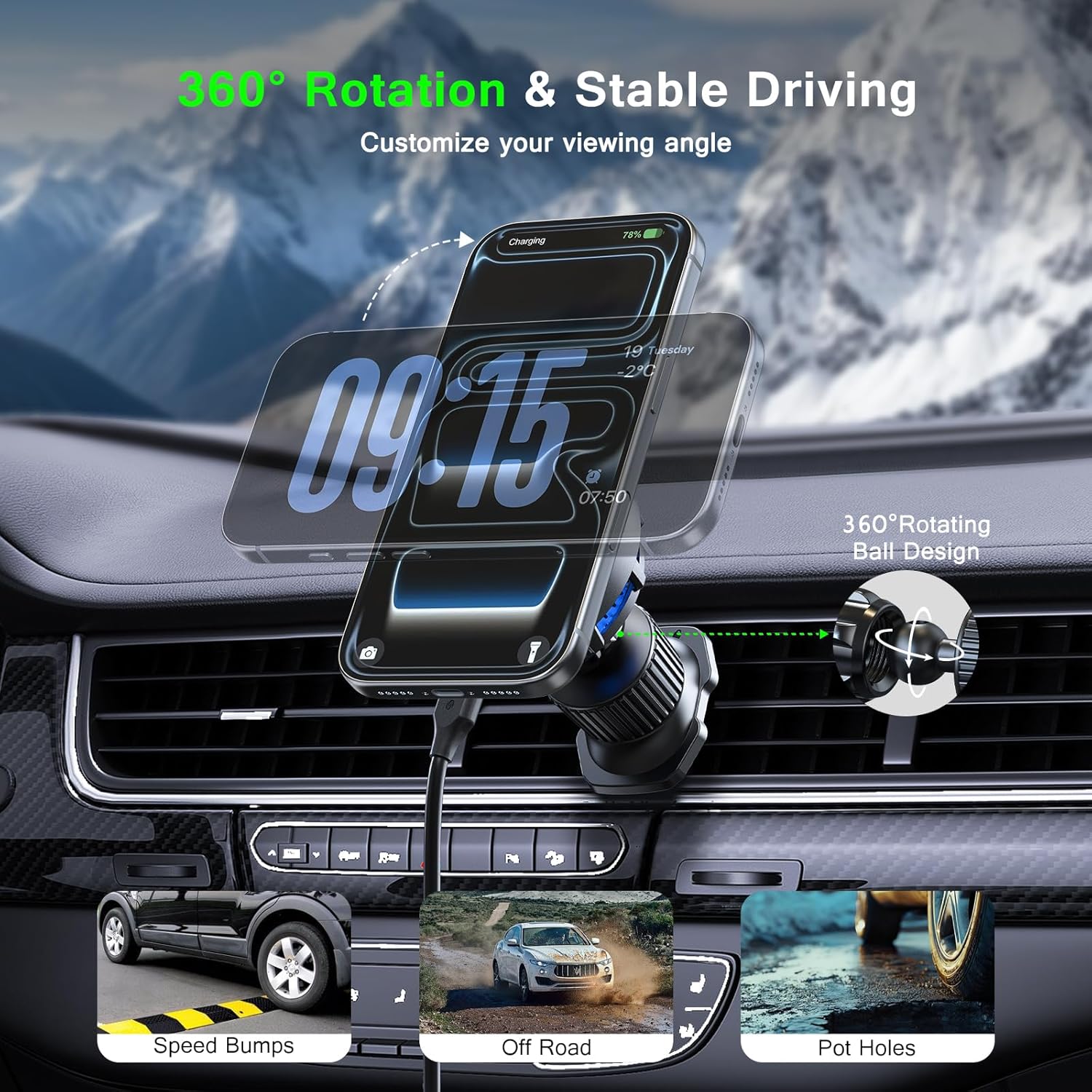 Carregador Sem Fio Magnético p - Magnetic Phone Holder For Car Vent avaliação e preço