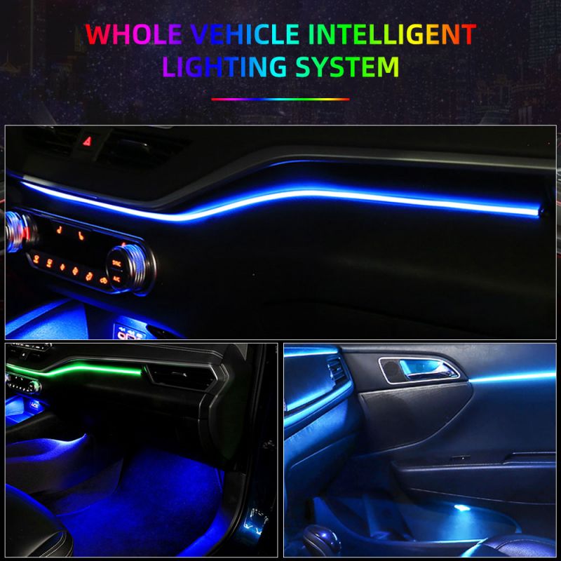 Luzes Ambientais LED para Inte - Led Ambient Interior Car Lights App Control avaliação e preço