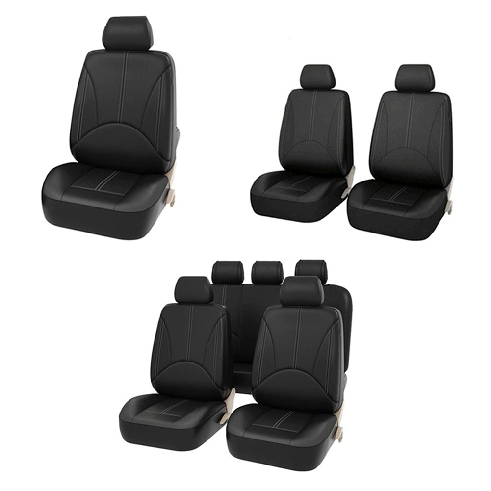 Quatro estações de couro do pl - Leather Car Seat Covers Full Set Universal avaliação e preço