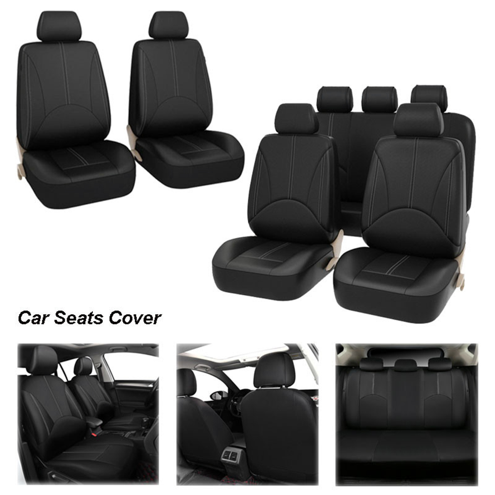 Quatro estações de couro do pl - Leather Car Seat Covers Full Set Universal avaliação e preço