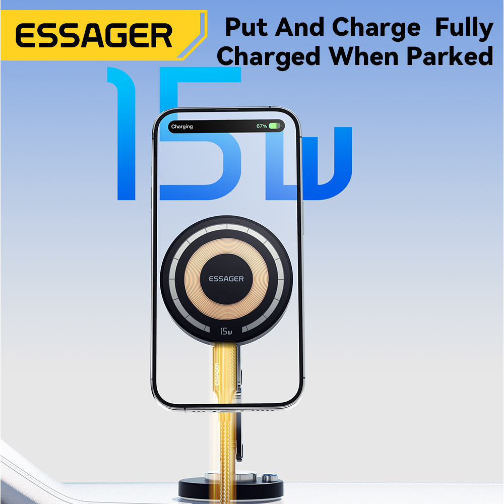 Carregador magnético sem fio E - Wireless Car Charger Mount Fast Charging avaliação e preço