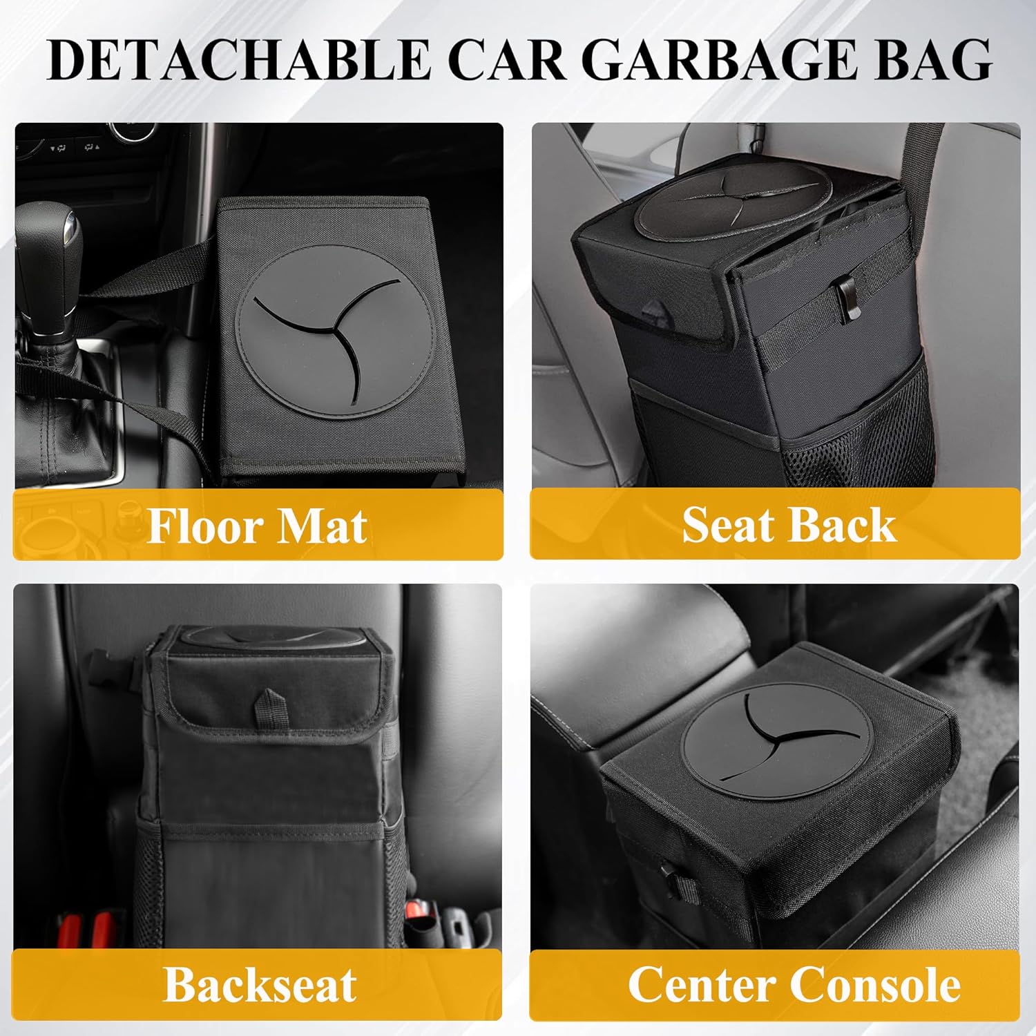 Lixeira de carro 3 em 1 com ta - Waterproof Car Trash Can With Lid avaliação e preço