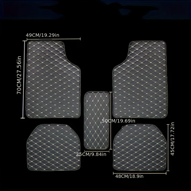 Conjunto de 5 Tapetes Universa - Car Floor Mats Universal Waterproof Leather avaliação e preço