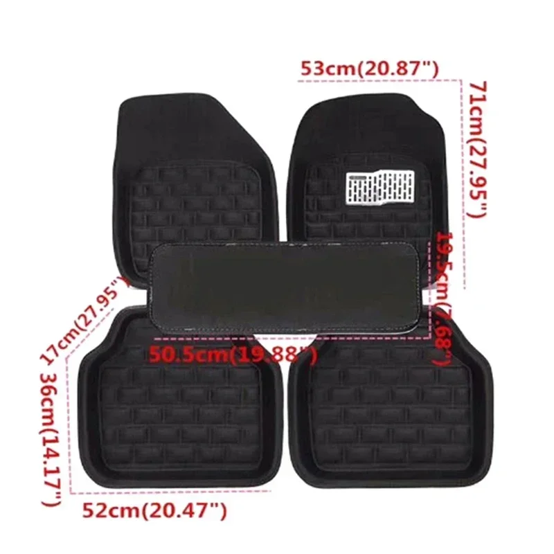 Novo luxo couro tapetes do car - Car Floor Mats Universal Waterproof Leather avaliação e preço