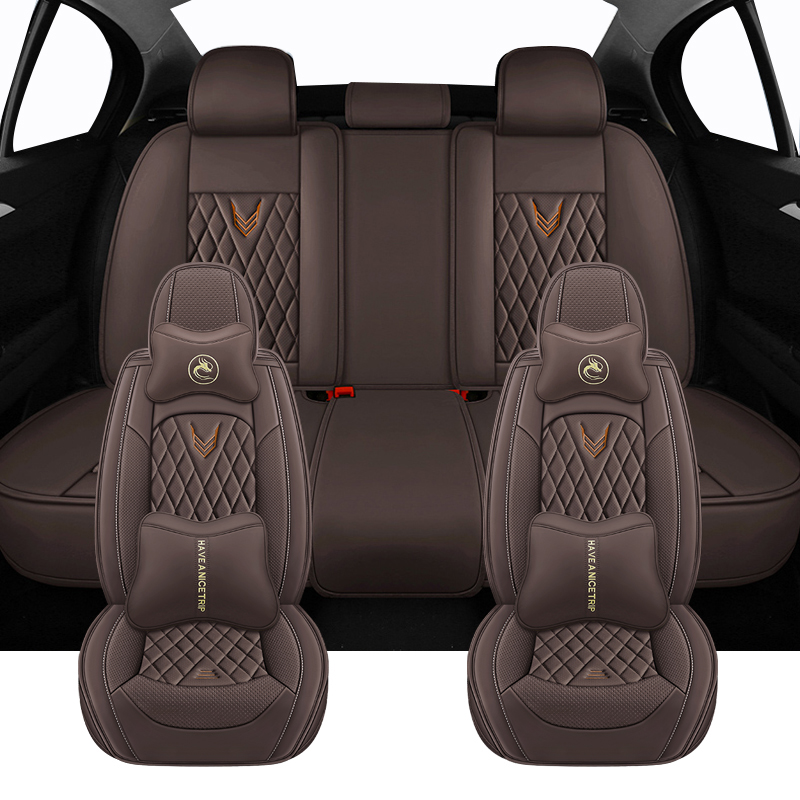Conjunto completo de capas uni - Leather Car Seat Covers Full Set Universal avaliação e preço