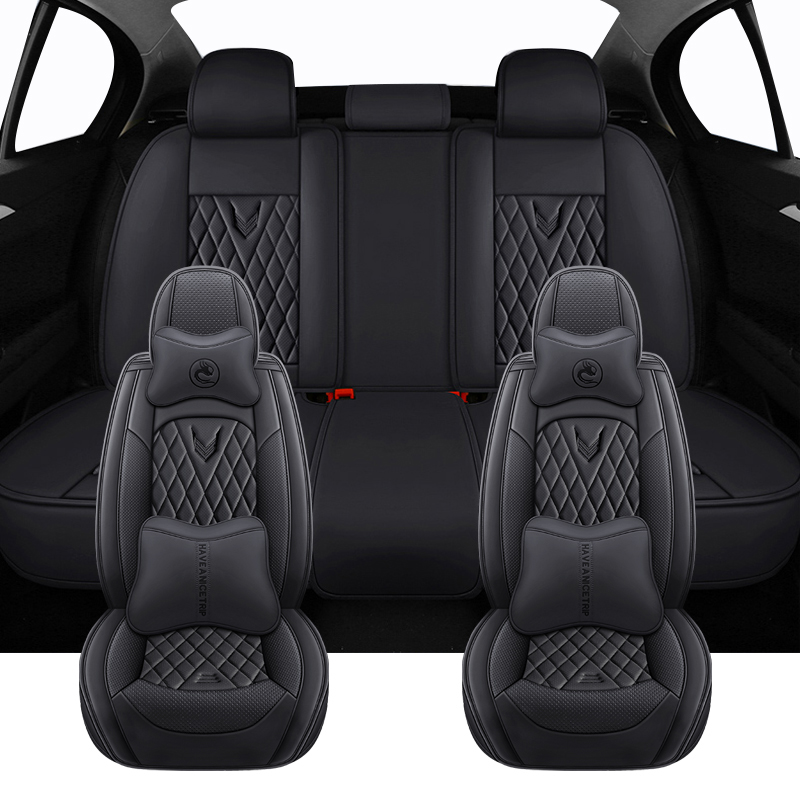 Conjunto completo de capas uni - Leather Car Seat Covers Full Set Universal avaliação e preço