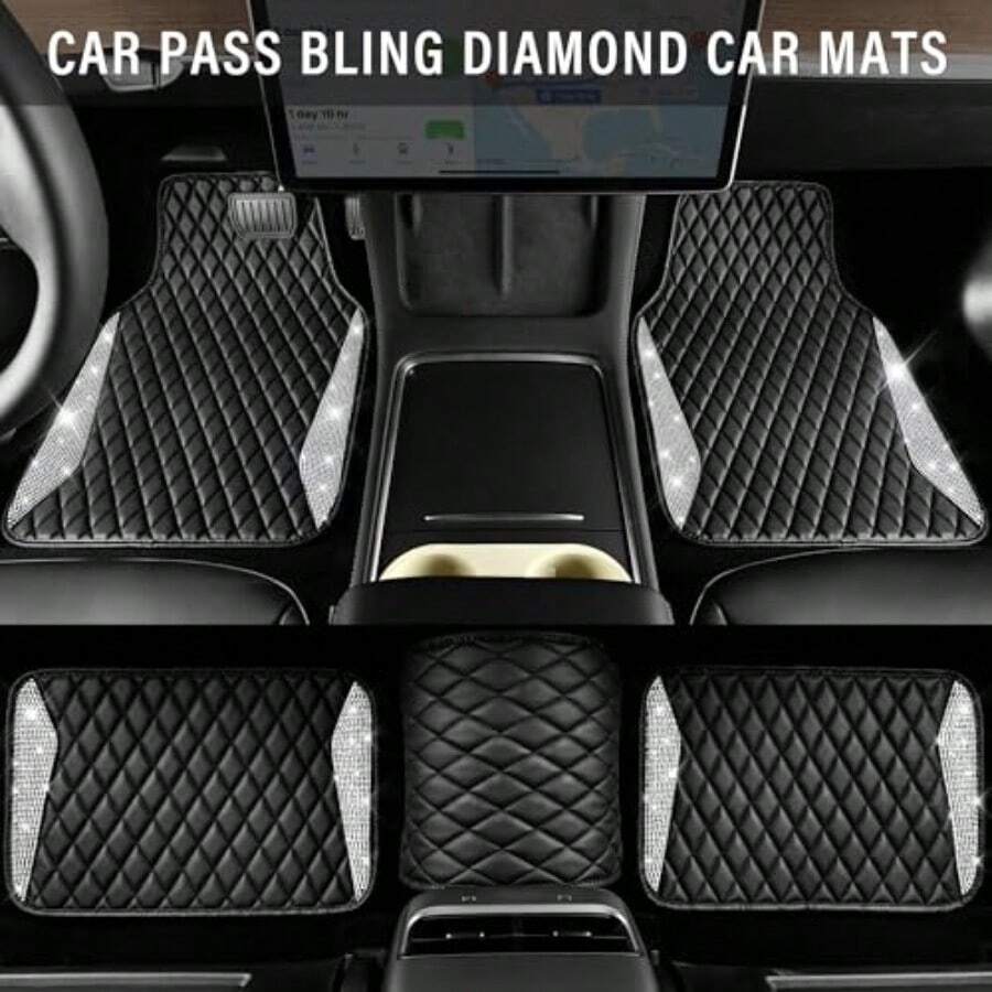Tapetes de Carro em Couro com  - Car Floor Mats Universal Waterproof Leather avaliação e preço