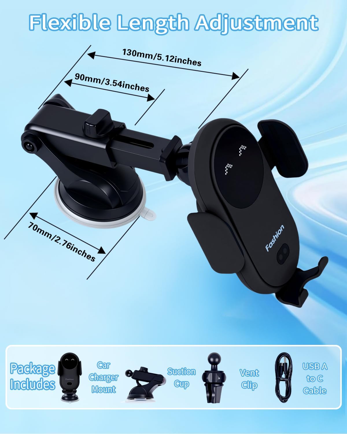 Suporte Carregador Sem Fio par - Wireless Car Charger Mount Fast Charging avaliação e preço