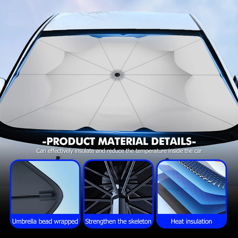 Protetor Solar para Carro, Som - Car Sunshade Windshield Umbrella Foldable avaliação e preço